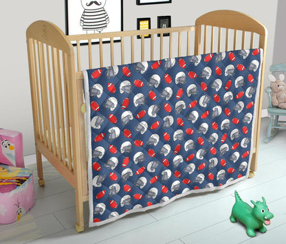 American Football Helmet Design Pattern Premium Quilt-JTAMIGO.COM