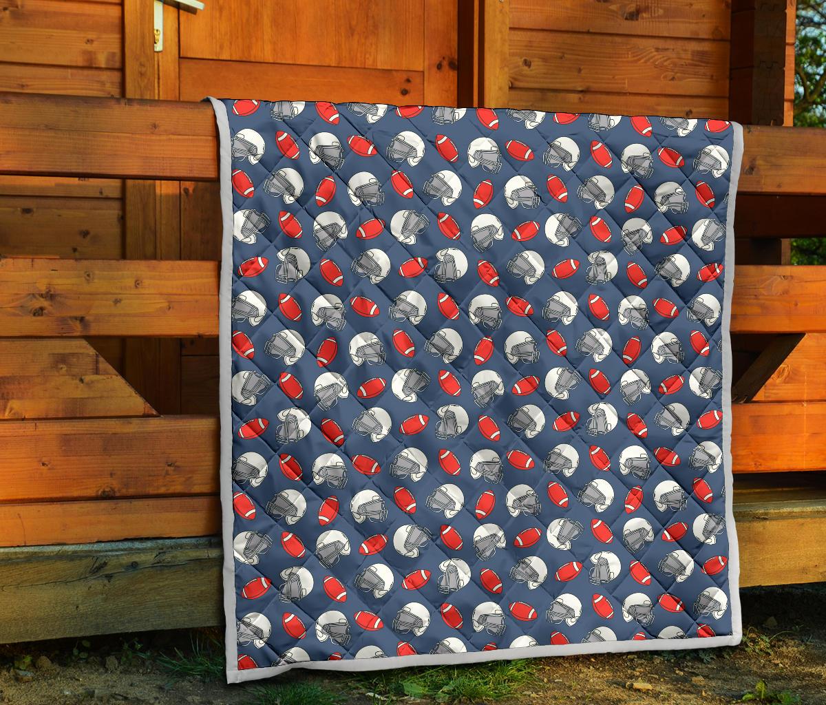 American Football Helmet Design Pattern Premium Quilt-JTAMIGO.COM