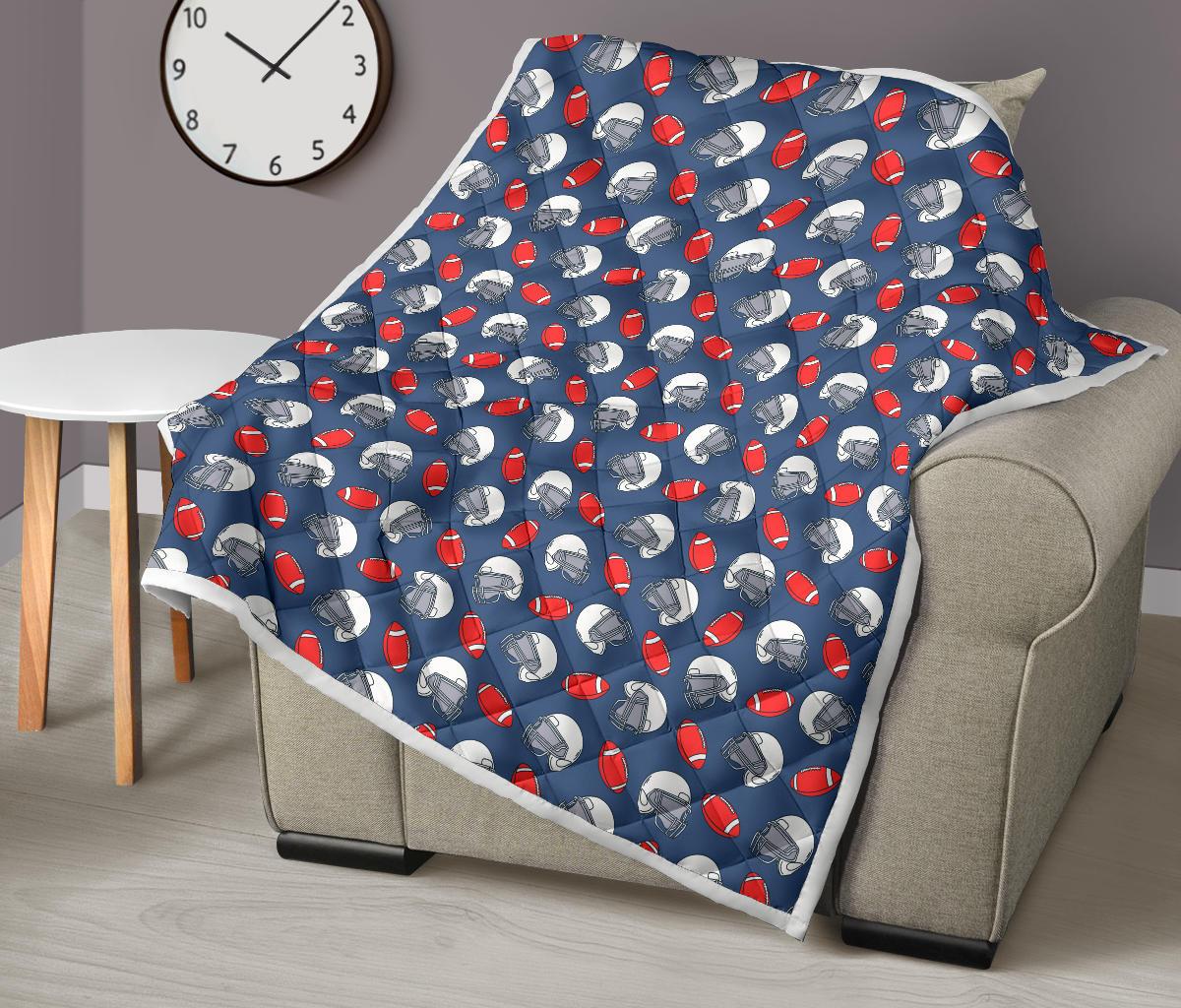 American Football Helmet Design Pattern Premium Quilt-JTAMIGO.COM