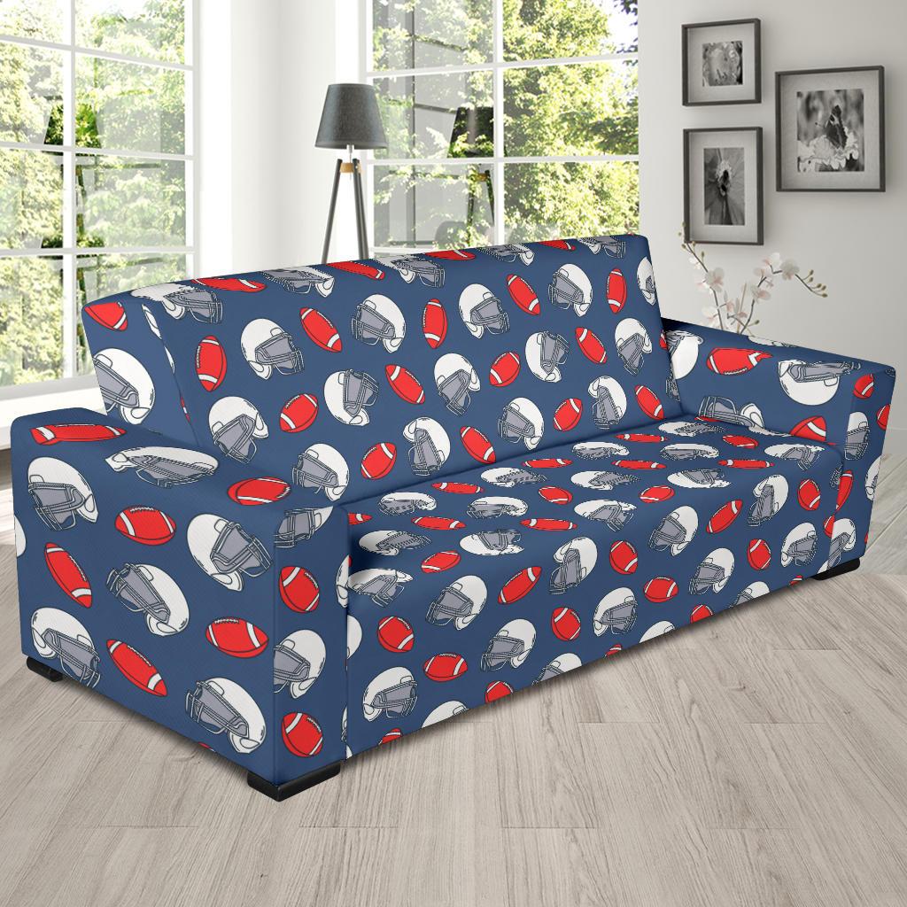 American Football Helmet Design Pattern Sofa Slipcover-JTAMIGO.COM