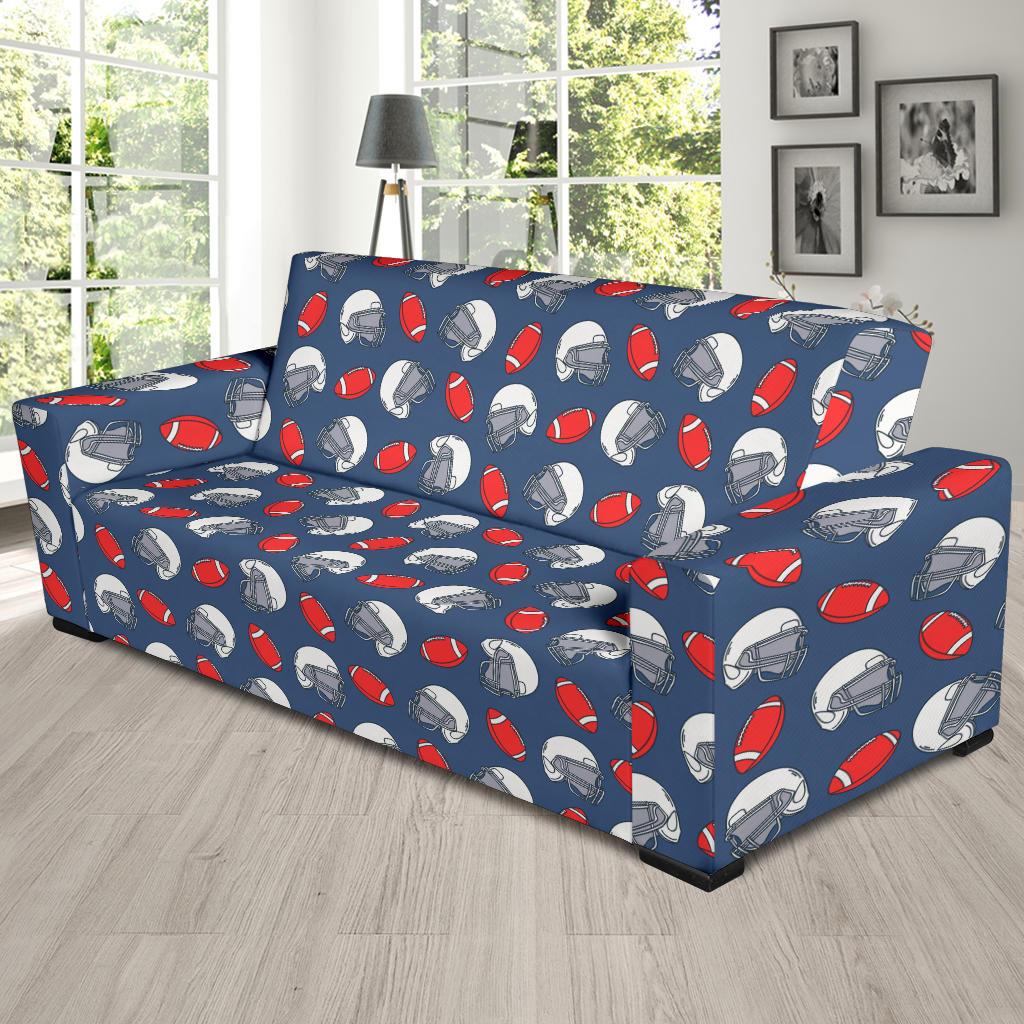 American Football Helmet Design Pattern Sofa Slipcover-JTAMIGO.COM