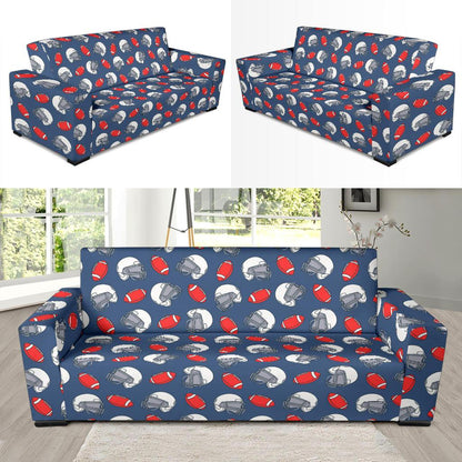 American Football Helmet Design Pattern Sofa Slipcover-JTAMIGO.COM