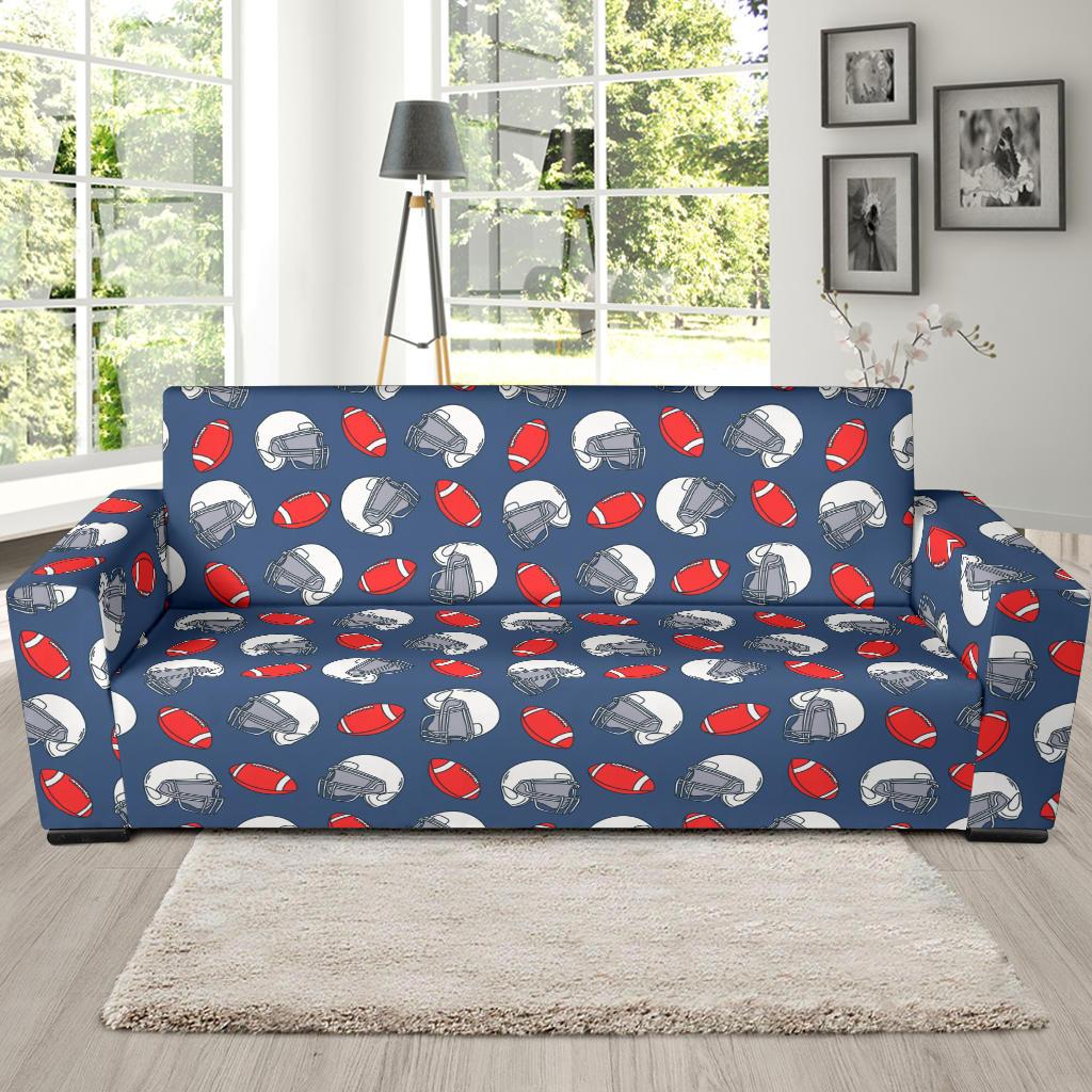 American Football Helmet Design Pattern Sofa Slipcover-JTAMIGO.COM