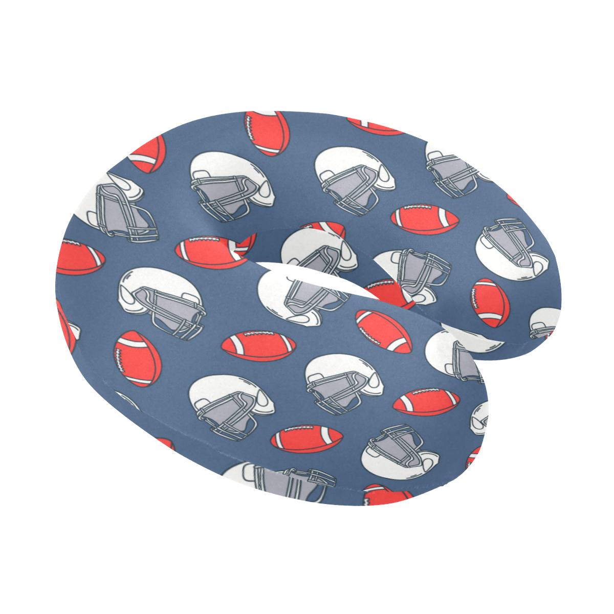 American Football Helmet Design Pattern U-Shaped Travel Neck Pillow-JTAMIGO.COM