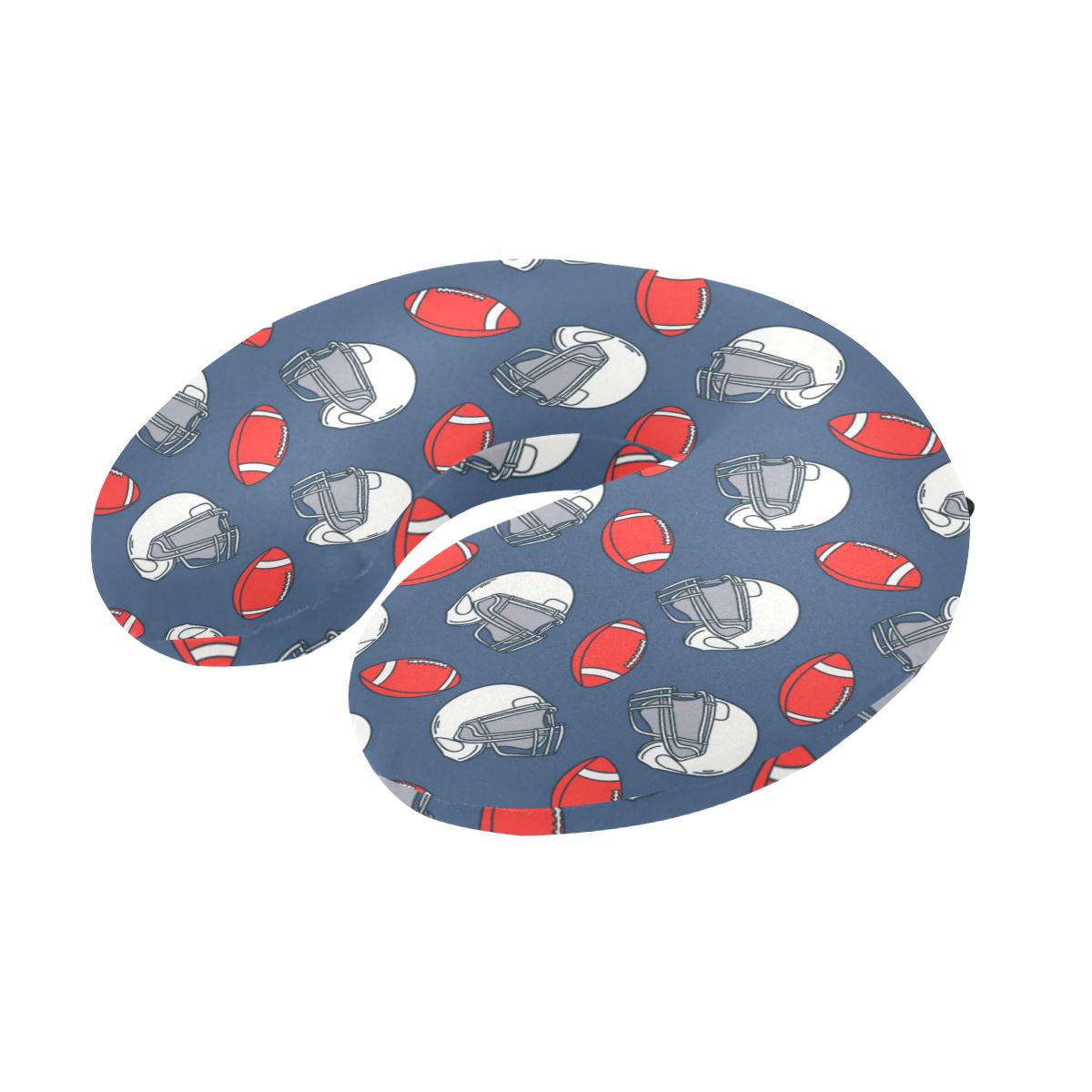 American Football Helmet Design Pattern U-Shaped Travel Neck Pillow-JTAMIGO.COM