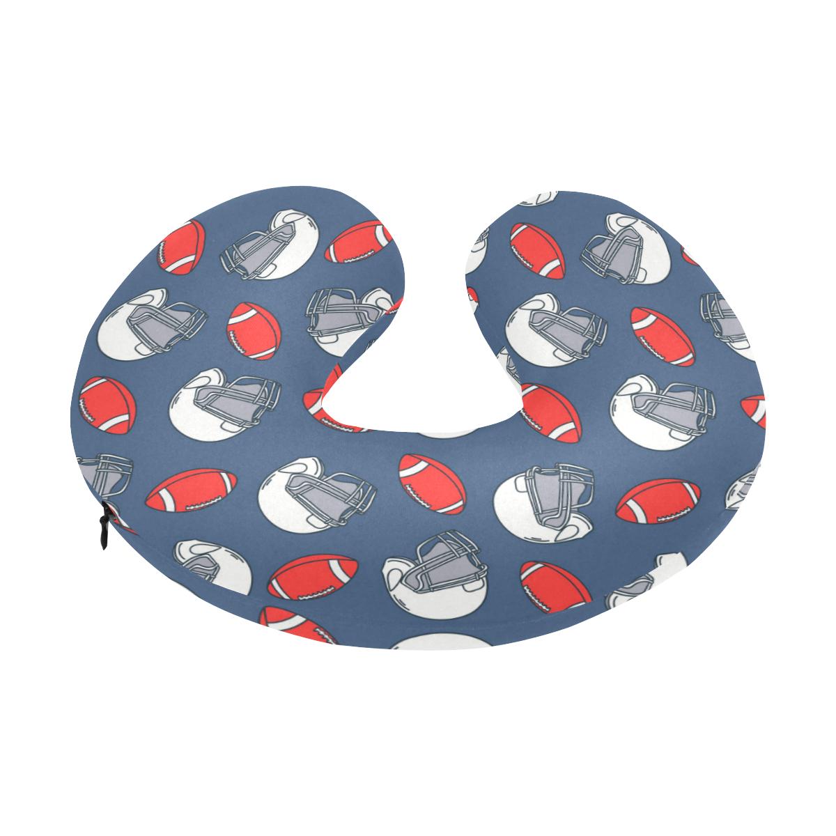 American Football Helmet Design Pattern U-Shaped Travel Neck Pillow-JTAMIGO.COM