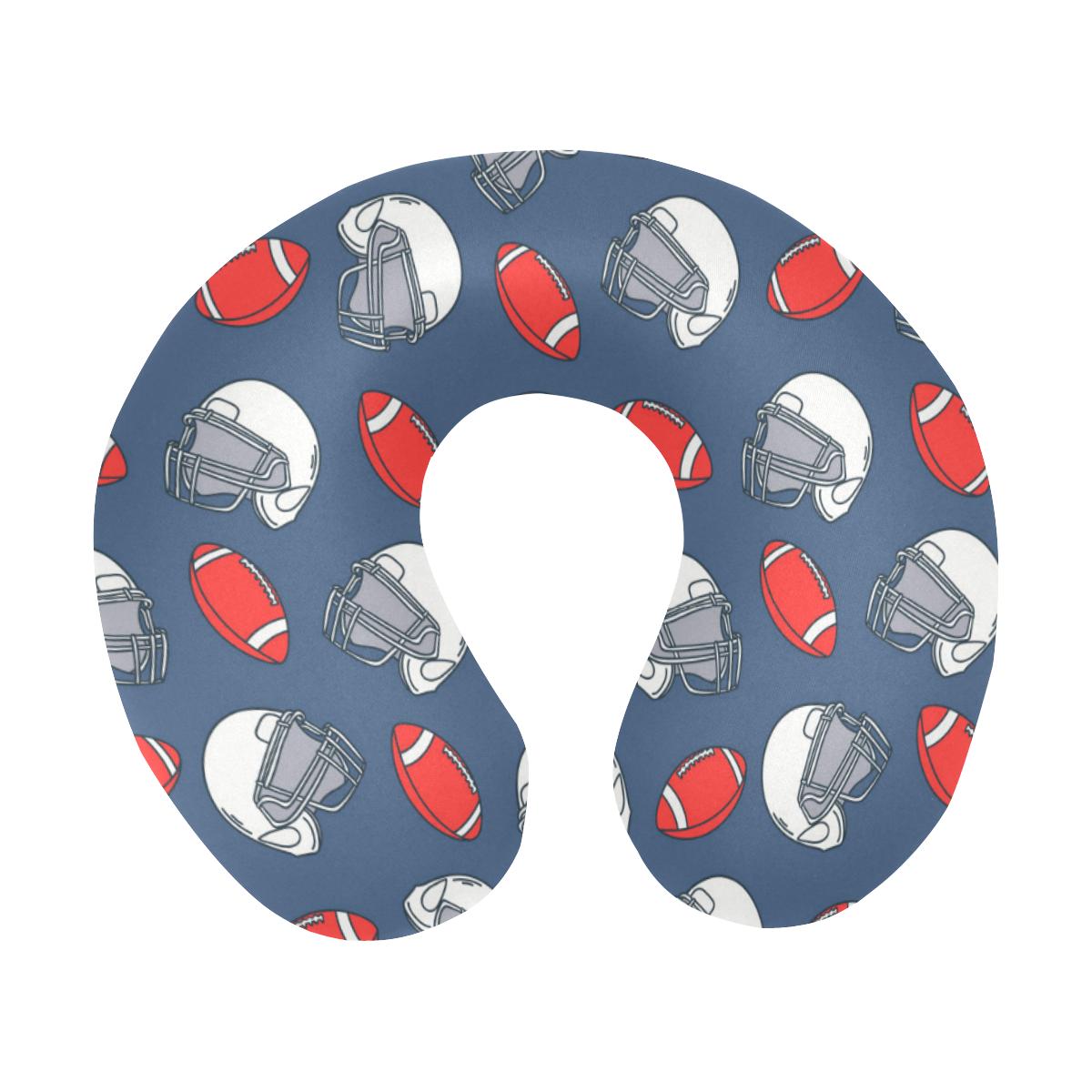 American Football Helmet Design Pattern U-Shaped Travel Neck Pillow-JTAMIGO.COM