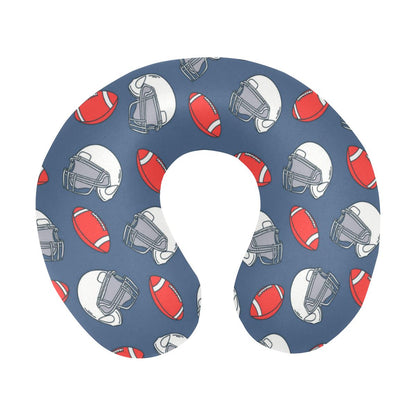 American Football Helmet Design Pattern U-Shaped Travel Neck Pillow-JTAMIGO.COM