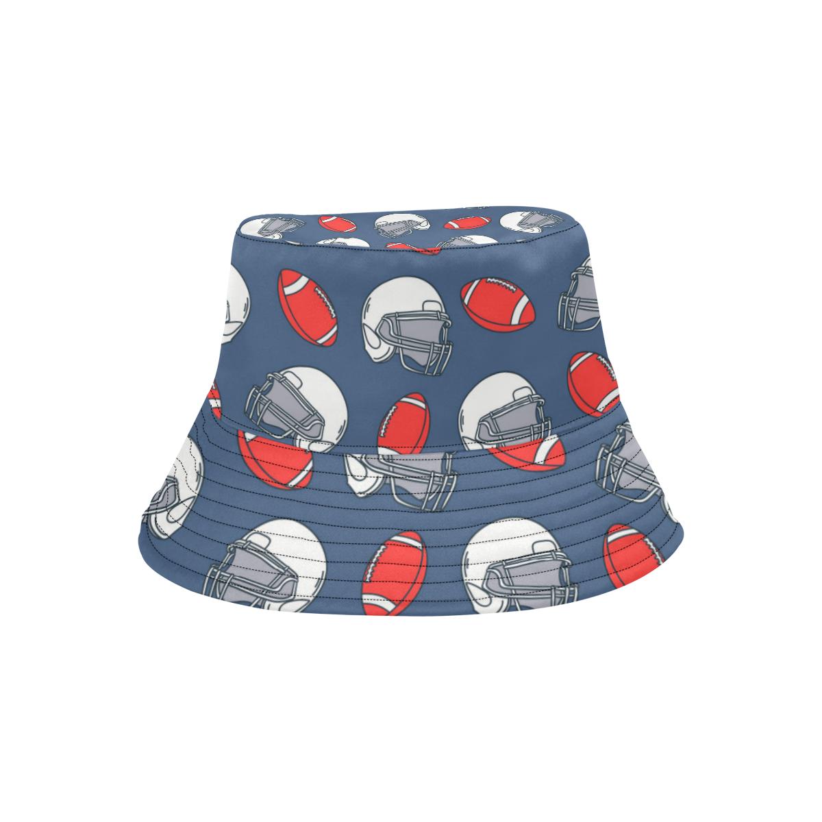 American Football Helmet Design Pattern Unisex Bucket Hat