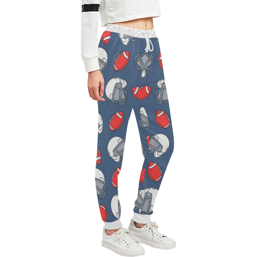 American Football Helmet Design Pattern Unisex Casual Sweatpants (Model L11)-JTAMIGO.COM