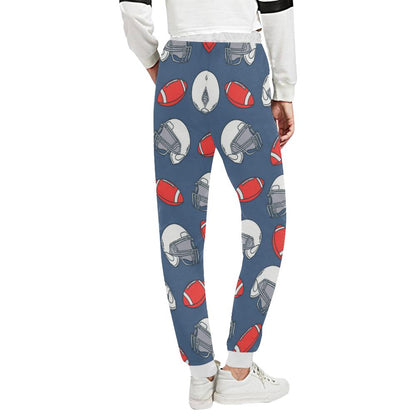 American Football Helmet Design Pattern Unisex Casual Sweatpants (Model L11)-JTAMIGO.COM