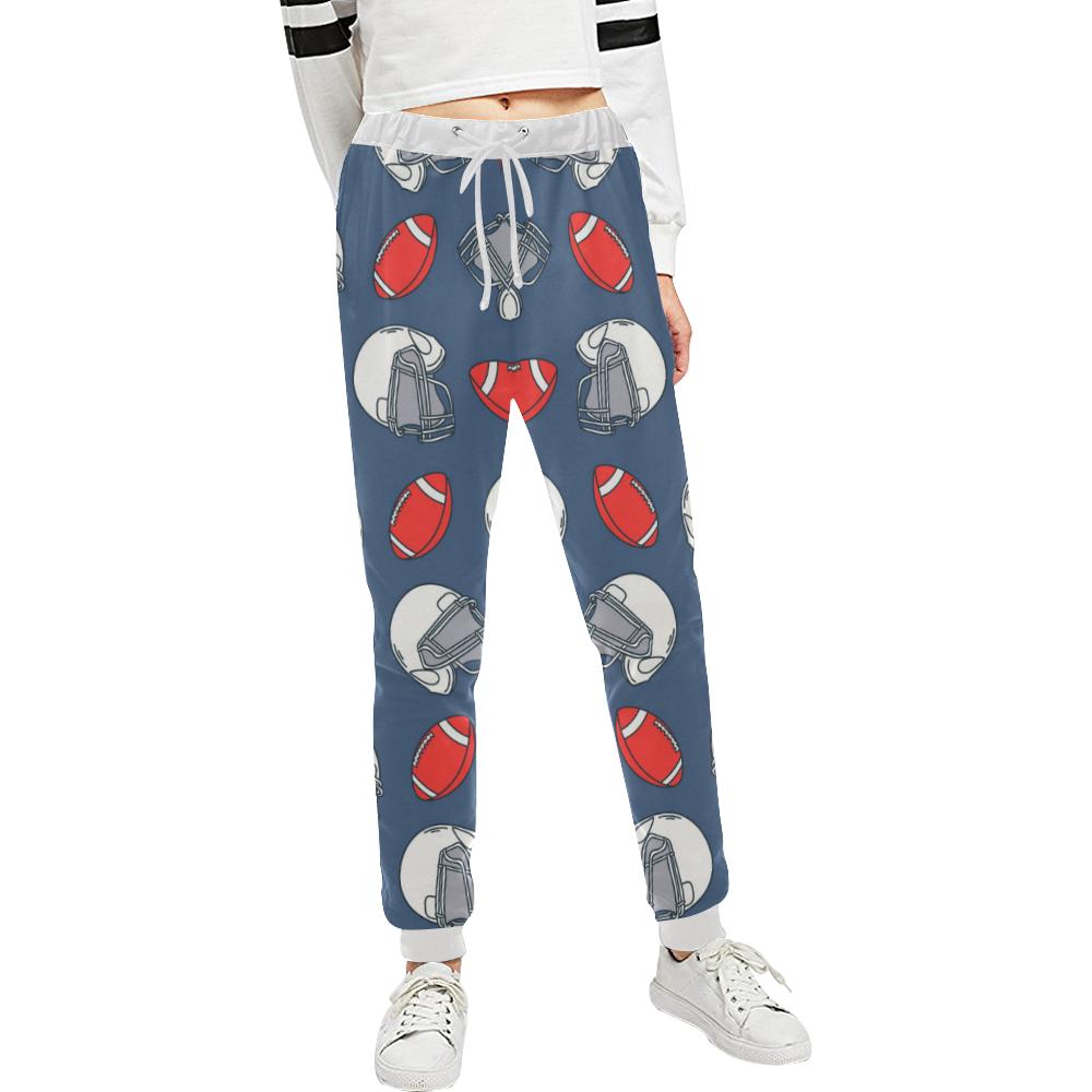 American Football Helmet Design Pattern Unisex Casual Sweatpants (Model L11)-JTAMIGO.COM
