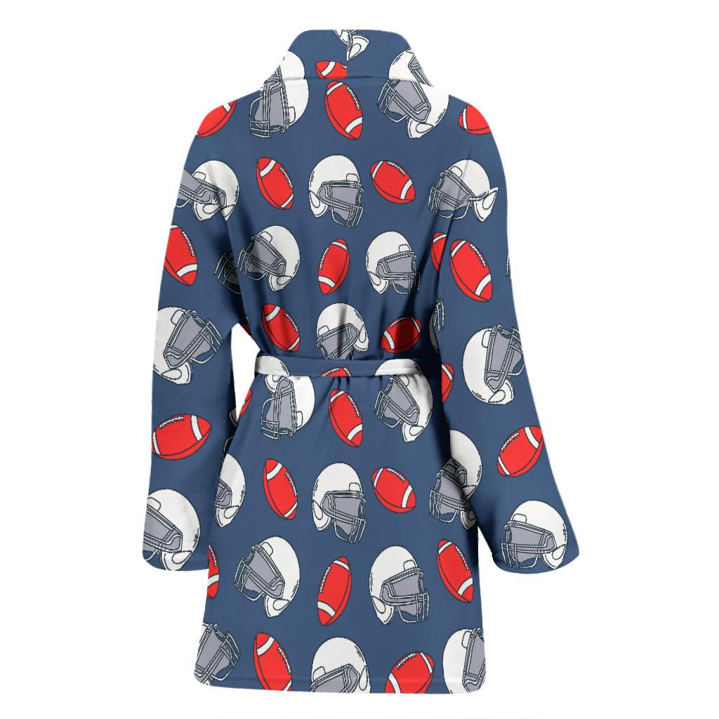 American Football Helmet Design Pattern Women Bath Robe-JTAMIGO.COM