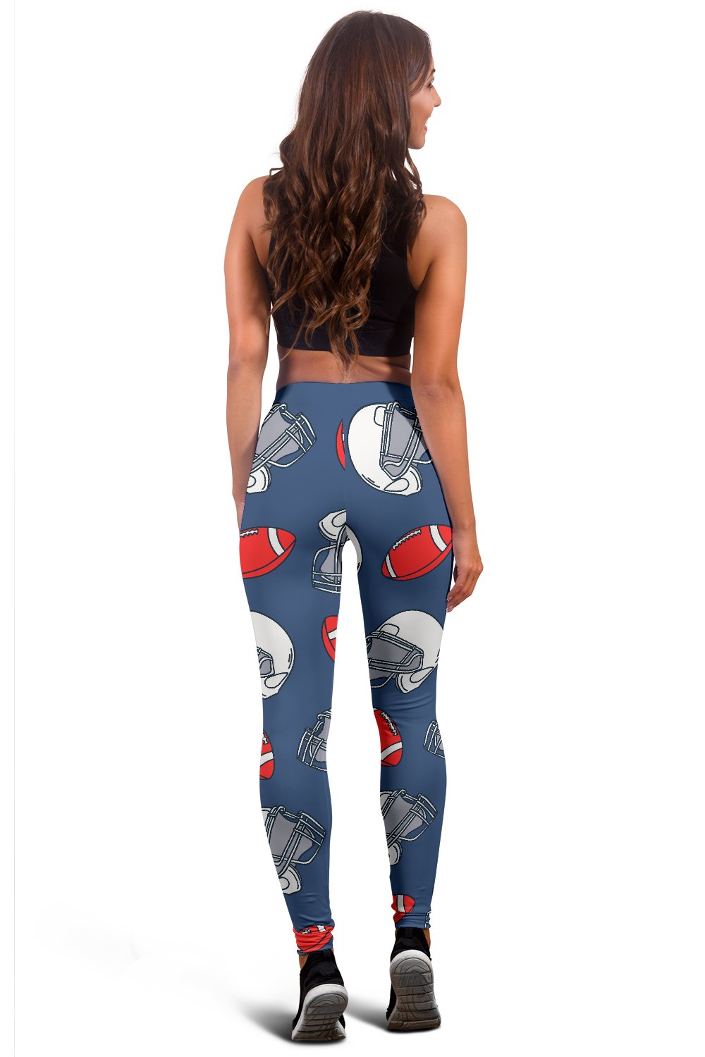 American Football Helmet Design Pattern Women Leggings