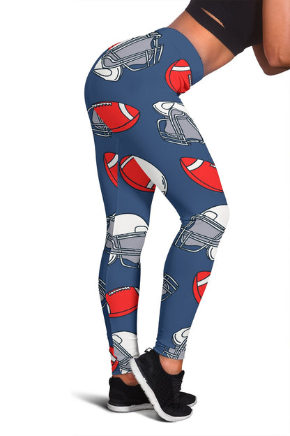 American Football Helmet Design Pattern Women Leggings