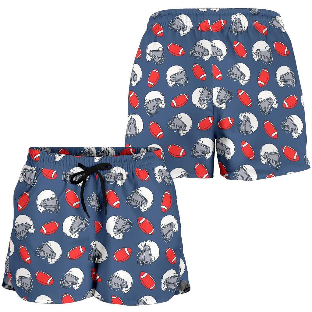 American Football Helmet Design Pattern Women Shorts-JTAMIGO.COM