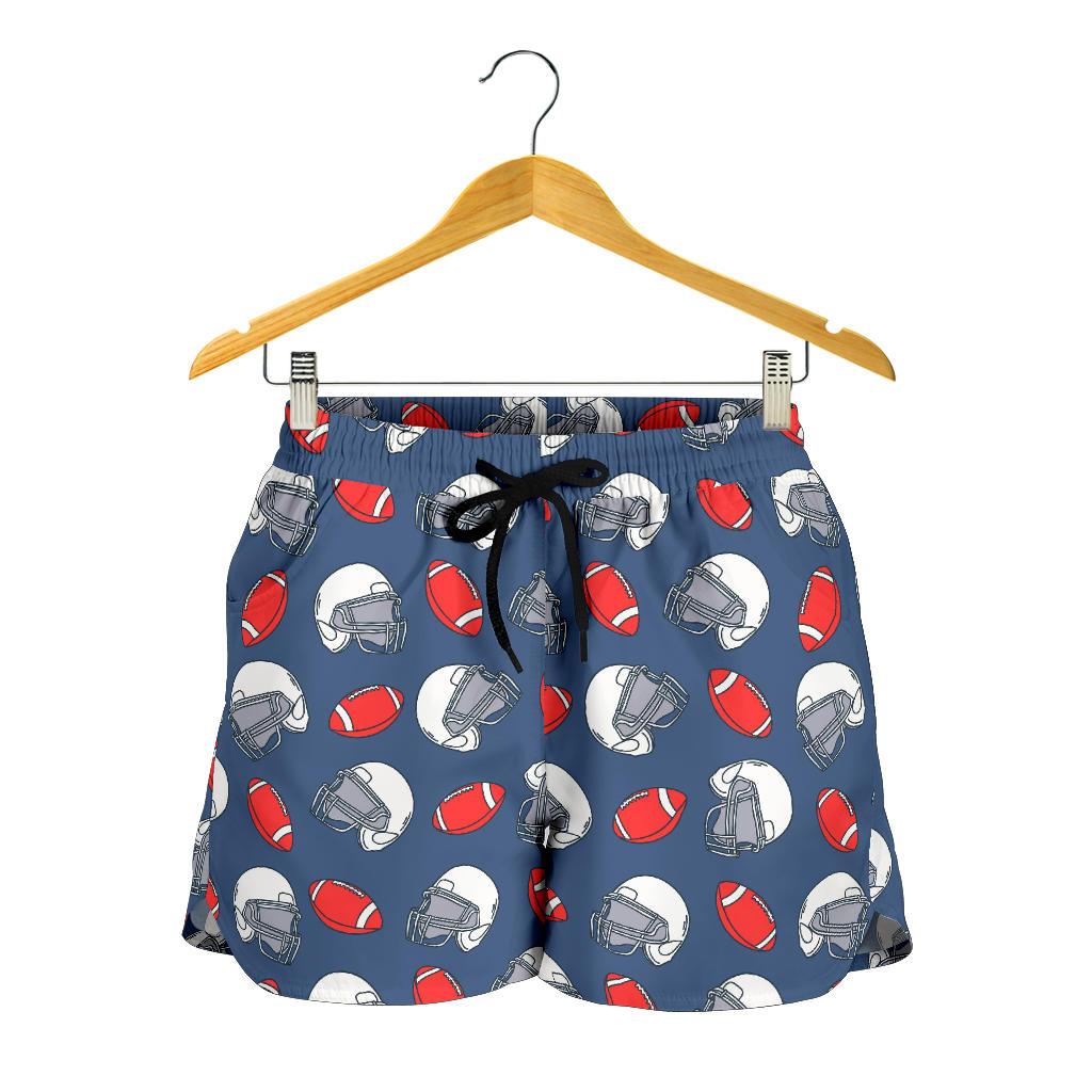 American Football Helmet Design Pattern Women Shorts-JTAMIGO.COM