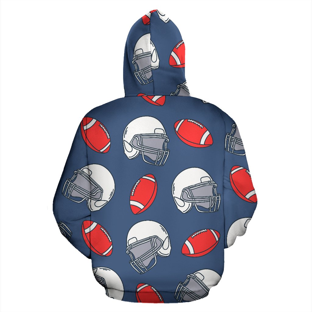 American Football Helmet Design Pattern Zip Up Hoodie