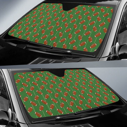 American Football on Field Themed Car Sun Shade For Windshield