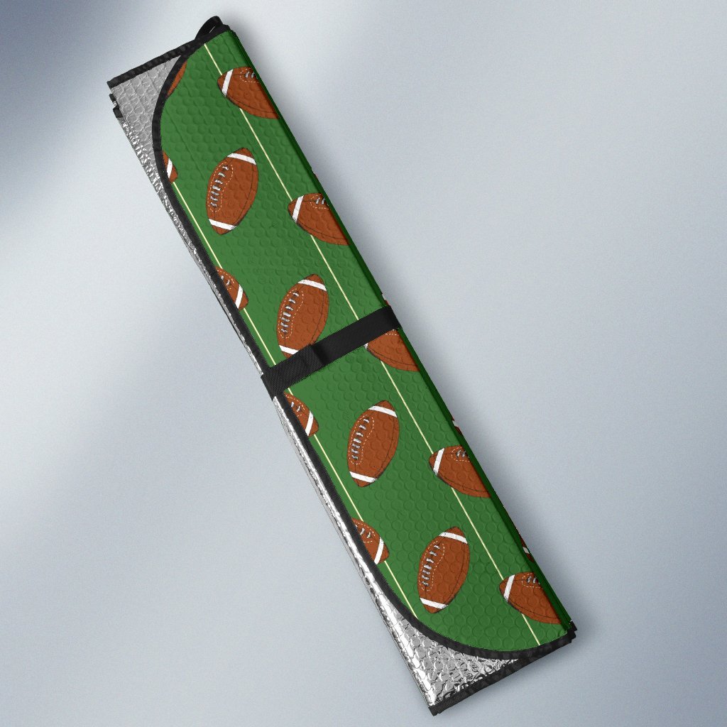 American Football on Field Themed Car Sun Shade For Windshield