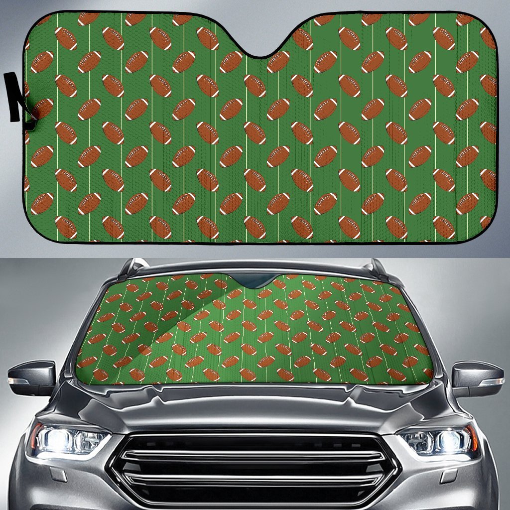 American Football on Field Themed Car Sun Shade For Windshield