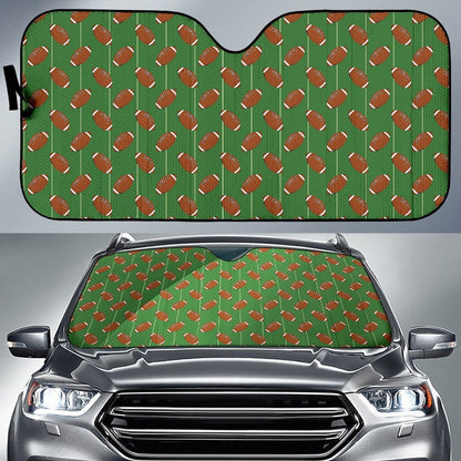 American Football on Field Themed Car Sun Shade For Windshield