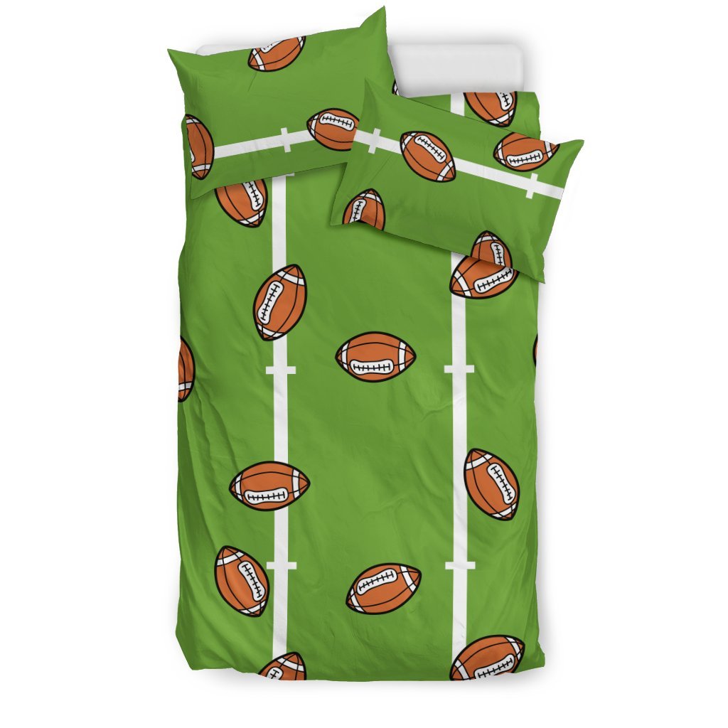 American Football On Field Themed Duvet Cover Bedding Set