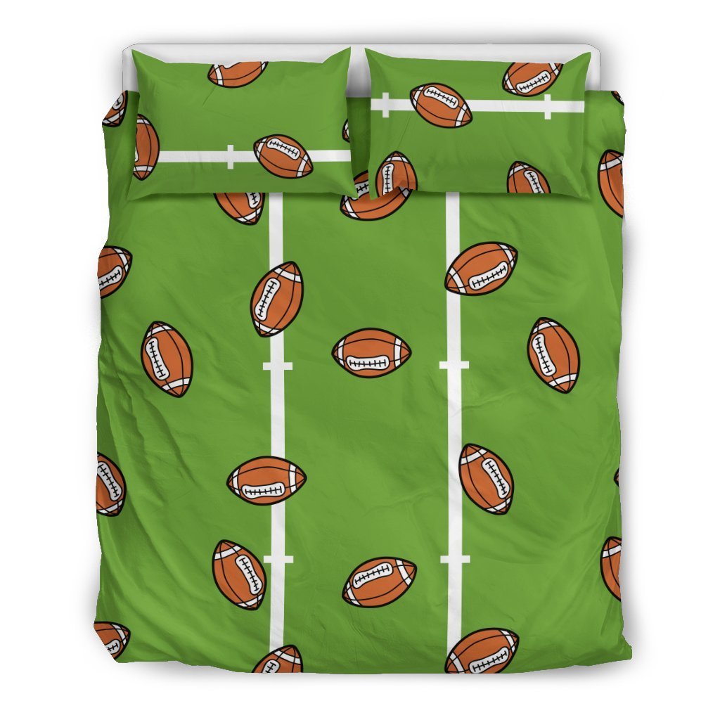 American Football On Field Themed Duvet Cover Bedding Set