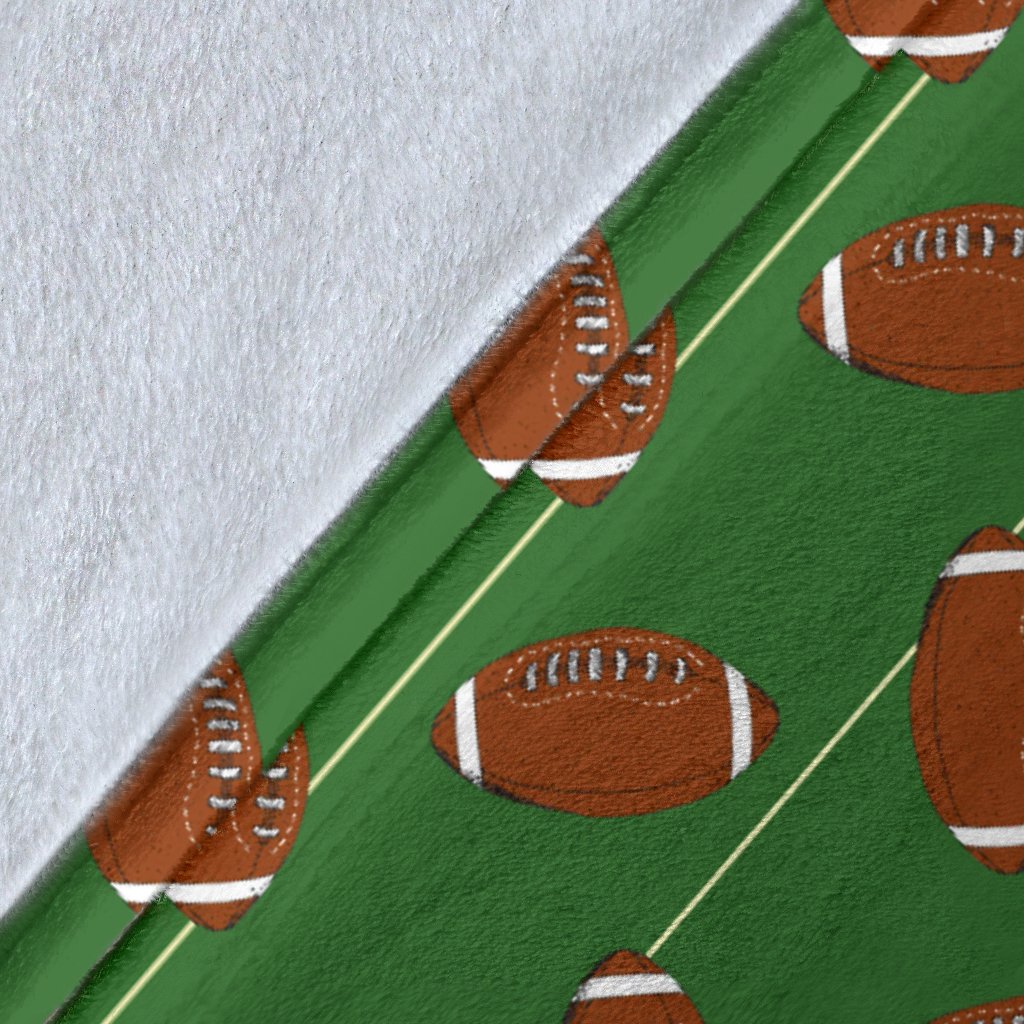 American Football On Field Themed Fleece Blanket