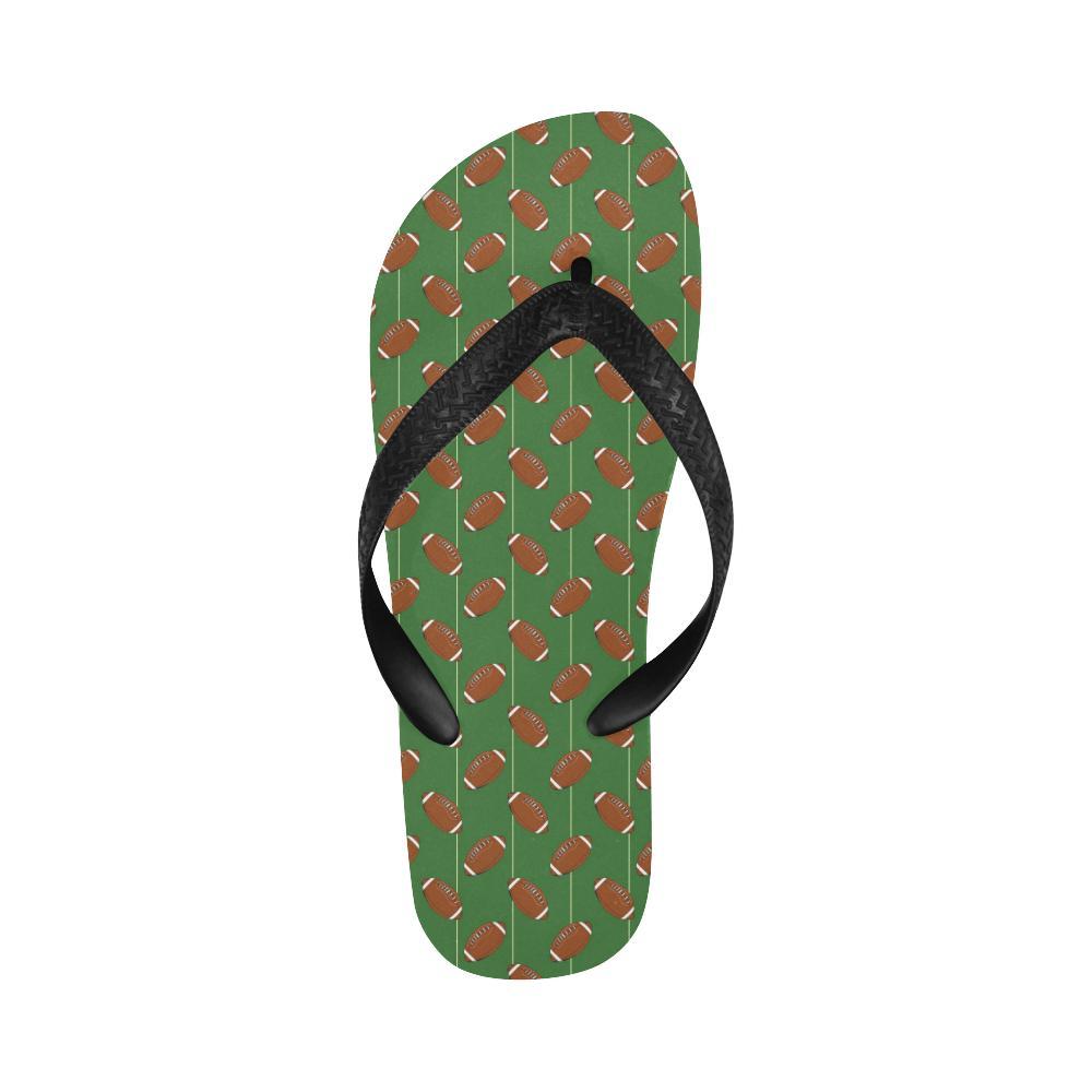 American Football on Field Themed Flip Flops-JTAMIGO.COM