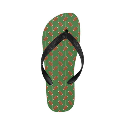 American Football on Field Themed Flip Flops-JTAMIGO.COM