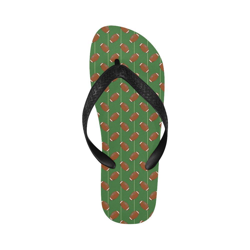 American Football on Field Themed Flip Flops-JTAMIGO.COM