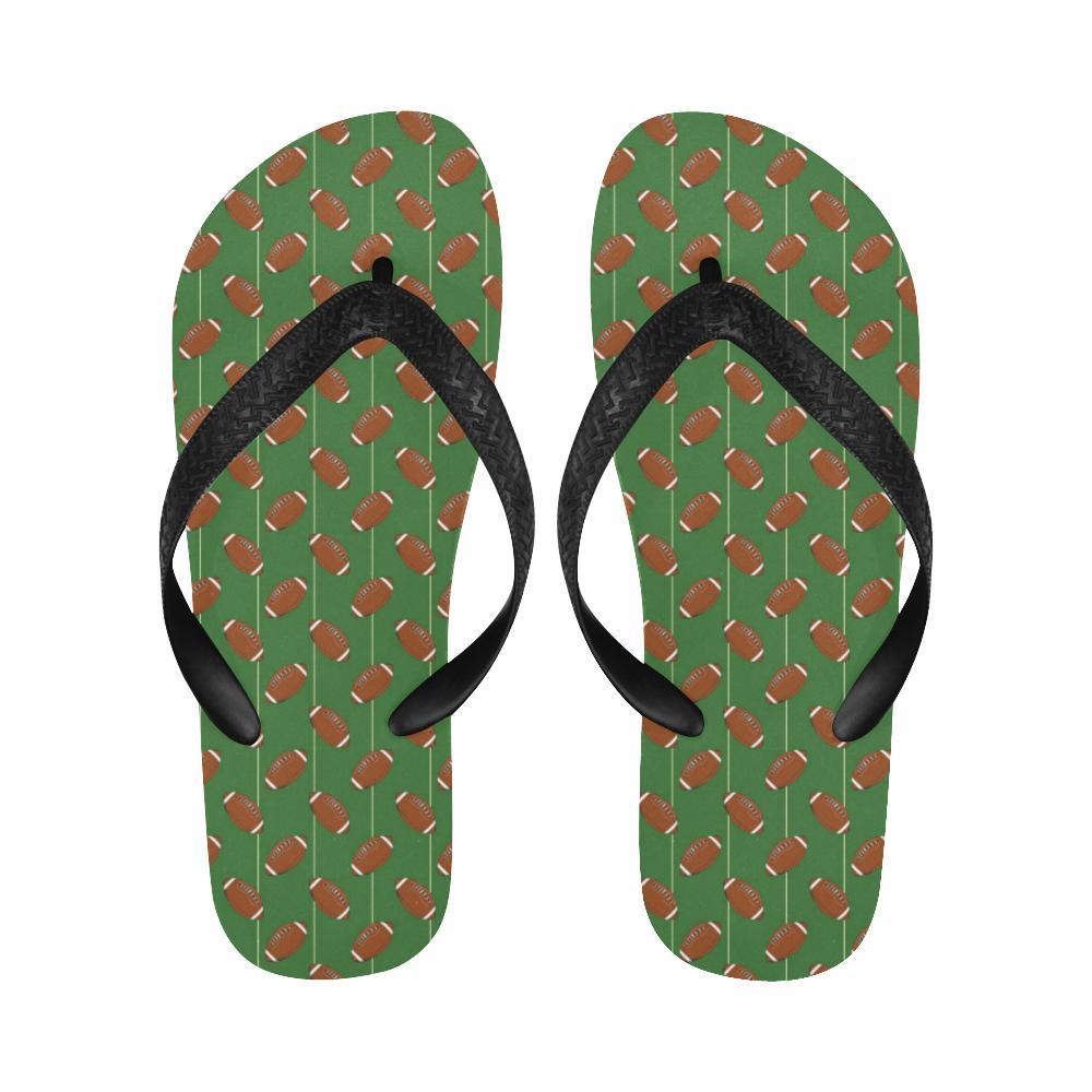 American Football on Field Themed Flip Flops-JTAMIGO.COM