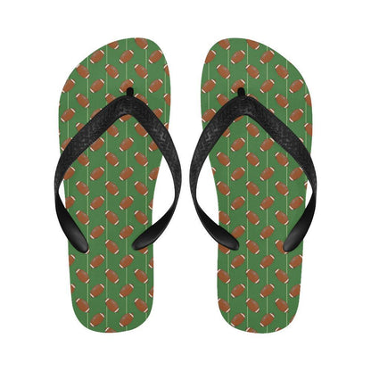 American Football on Field Themed Flip Flops-JTAMIGO.COM