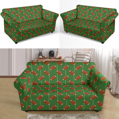 American Football on Field Themed Loveseat Slipcover-JTAMIGO.COM