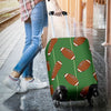 American Football On Field Themed Luggage Cover Protector