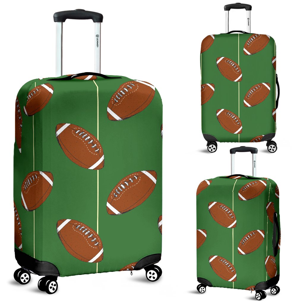 American Football On Field Themed Luggage Cover Protector