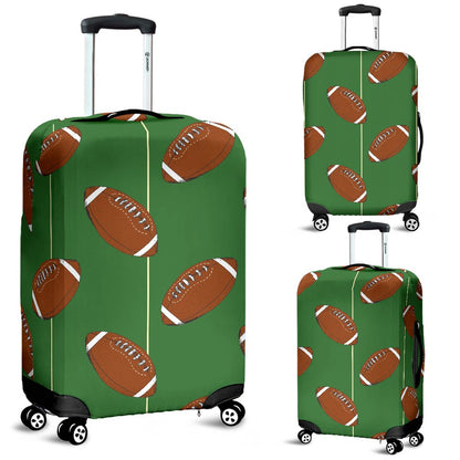 American Football On Field Themed Luggage Cover Protector