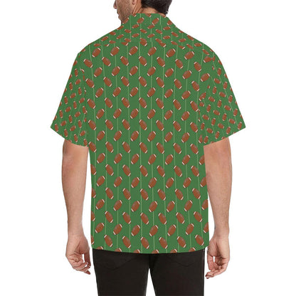 American Football on Field Themed Men Aloha Hawaiian Shirt