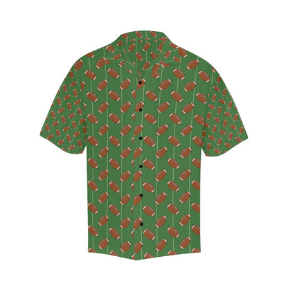 American Football on Field Themed Men Aloha Hawaiian Shirt