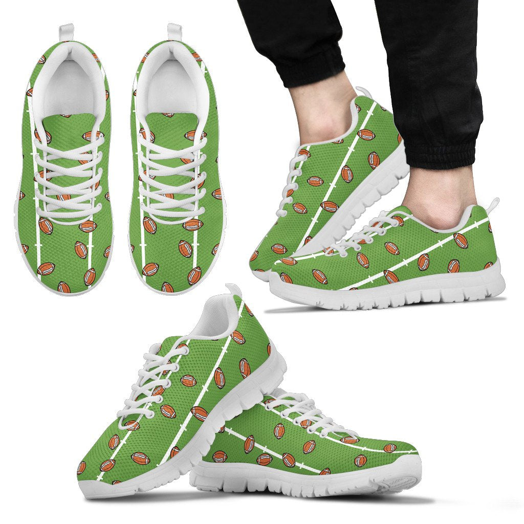 American Football on Field Themed Men Sneakers Shoes