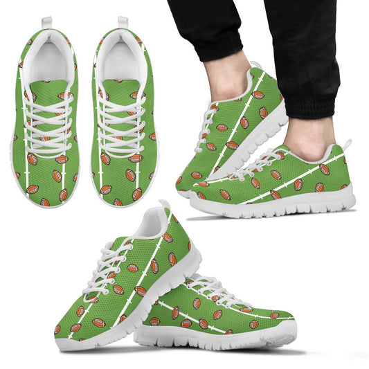 American Football on Field Themed Men Sneakers Shoes