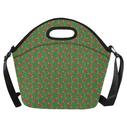 American Football on Field Themed Neoprene Lunch Bag (Model 1669)(Large)-JTAMIGO.COM