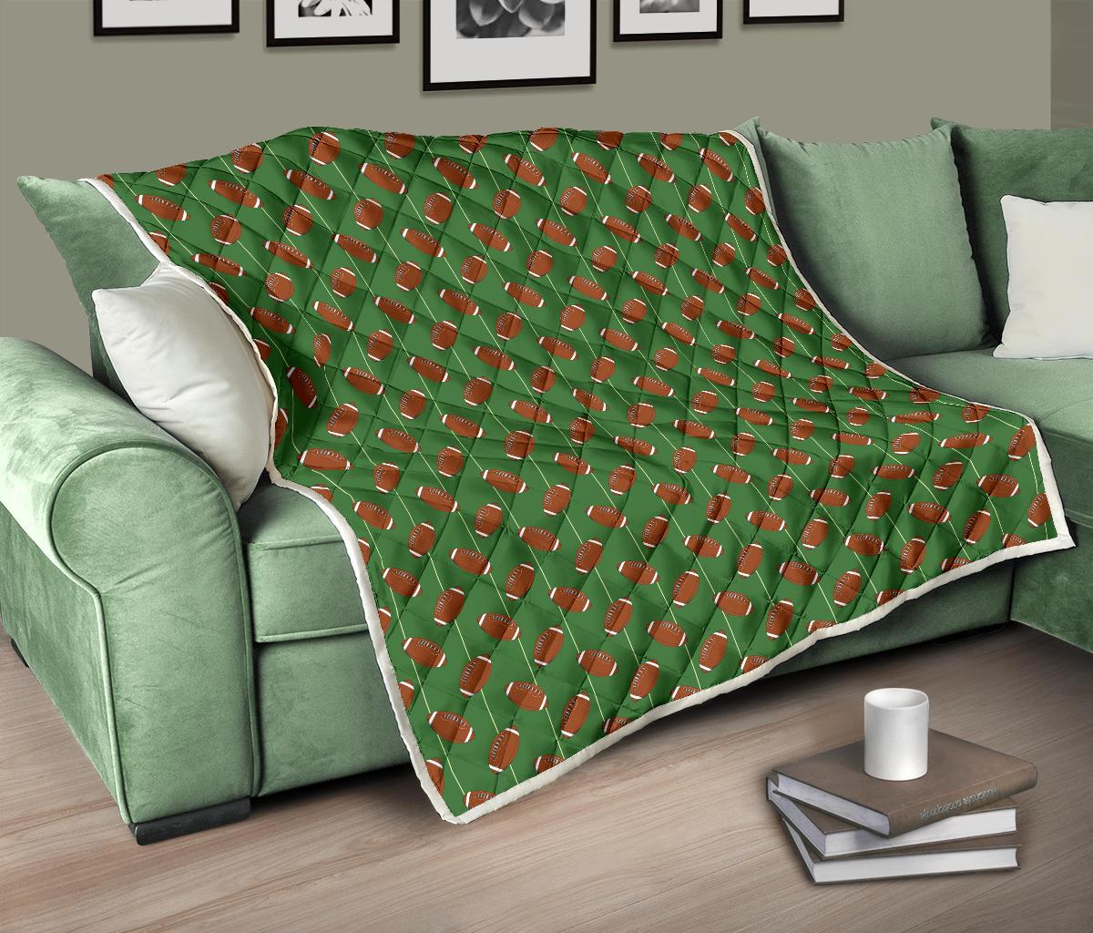 American Football on Field Themed Premium Quilt-JTAMIGO.COM