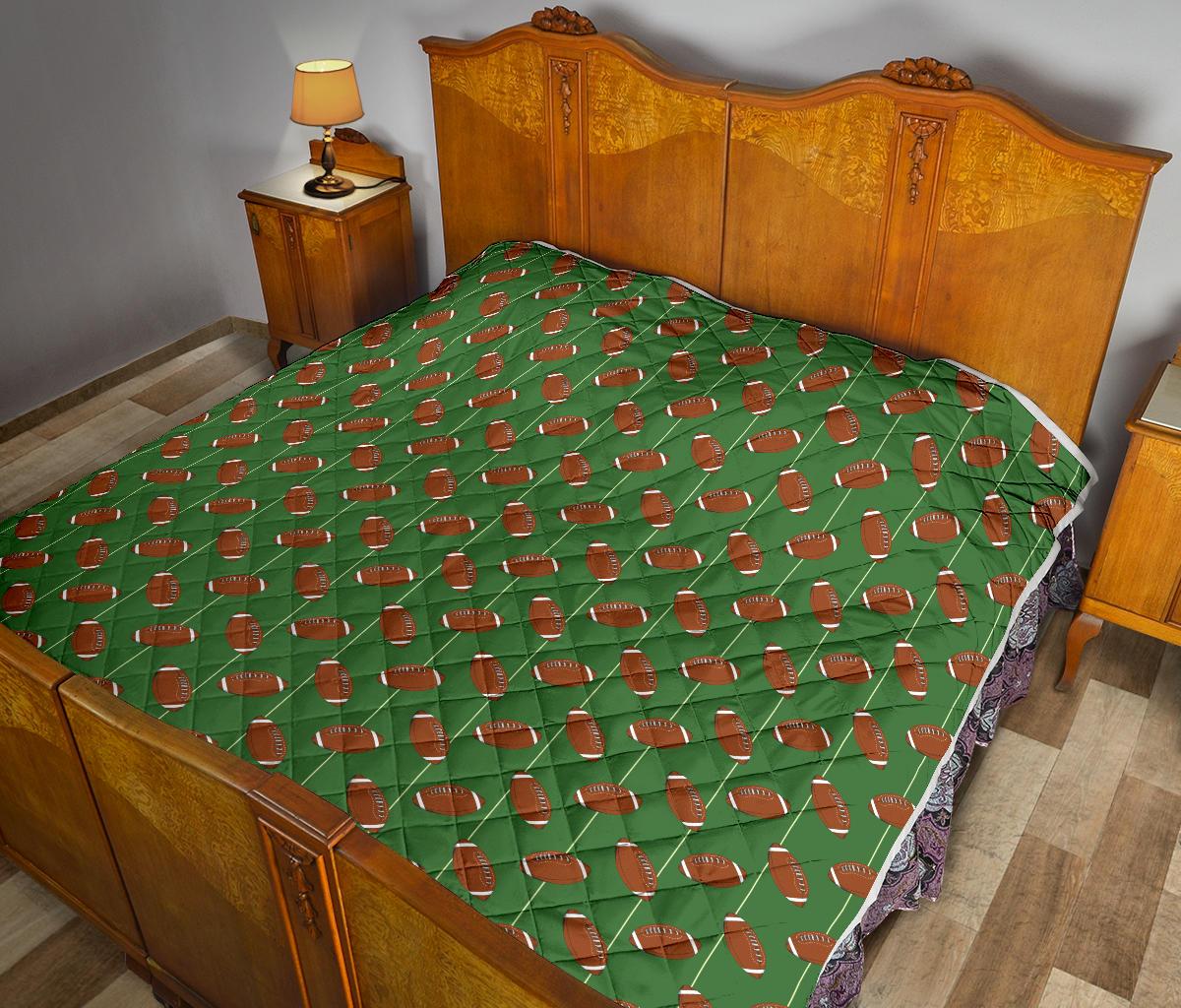 American Football on Field Themed Premium Quilt-JTAMIGO.COM