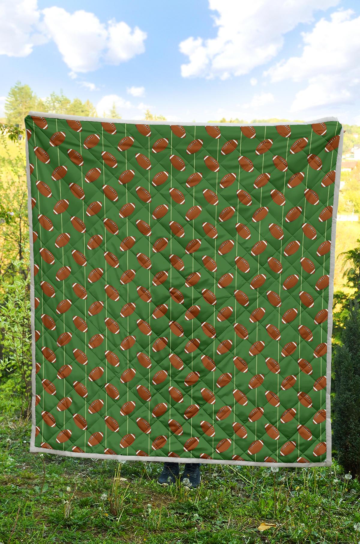 American Football on Field Themed Premium Quilt-JTAMIGO.COM