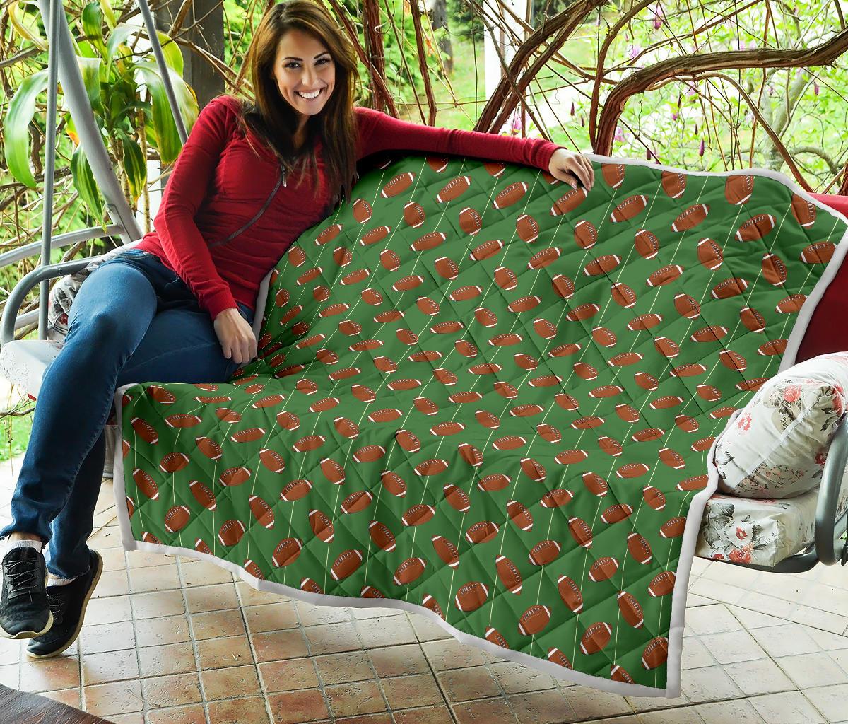 American Football on Field Themed Premium Quilt-JTAMIGO.COM