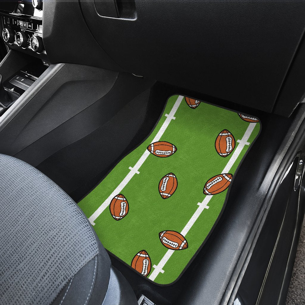 American Football on Field Themed Print Car Floor Mats