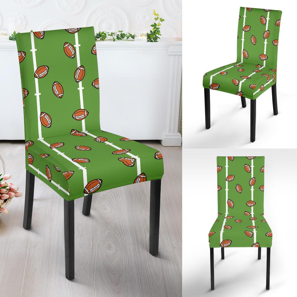 American Football on Field Themed Print Dinning Chair Slipper-JTAMIGO.COM