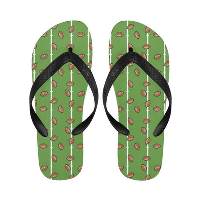 American Football on Field Themed Print Flip Flops-JTAMIGO.COM